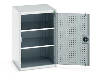 Bott Industial Tool Cupboards with Shelves Bott Perfo Door Cupboard 650Wx650Dx1000mmH - 2 Shelves